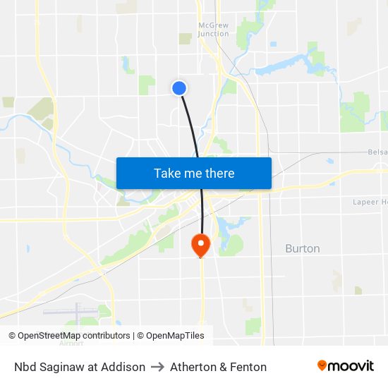 Nbd Saginaw at Addison to Atherton & Fenton map