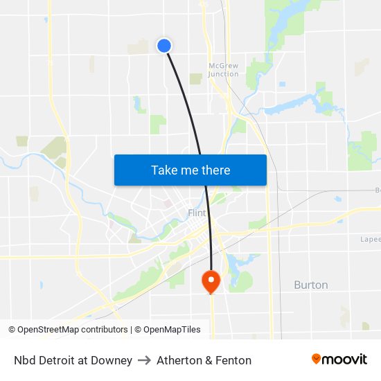 Nbd Detroit at Downey to Atherton & Fenton map