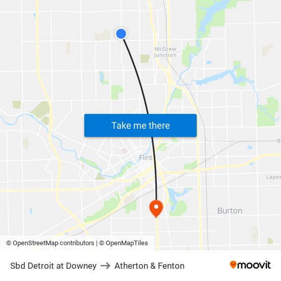 Sbd Detroit at Downey to Atherton & Fenton map