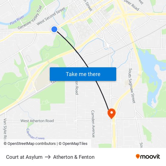 Court at Asylum to Atherton & Fenton map