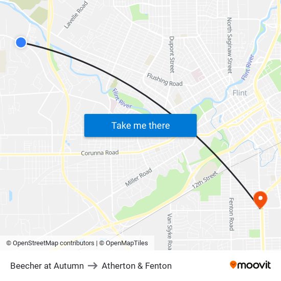 Beecher at Autumn to Atherton & Fenton map