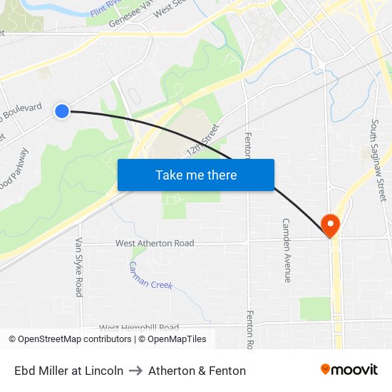 Ebd Miller at Lincoln to Atherton & Fenton map