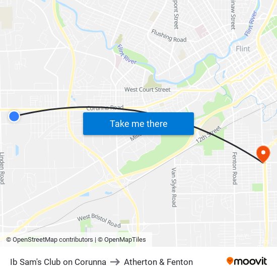 Ib Sam's Club on Corunna to Atherton & Fenton map