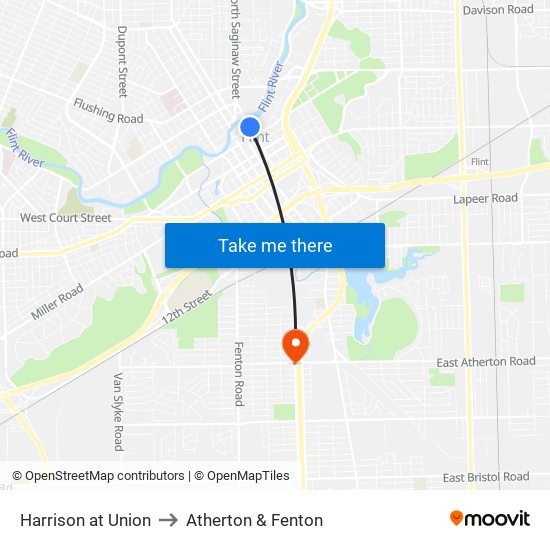 Harrison at Union to Atherton & Fenton map