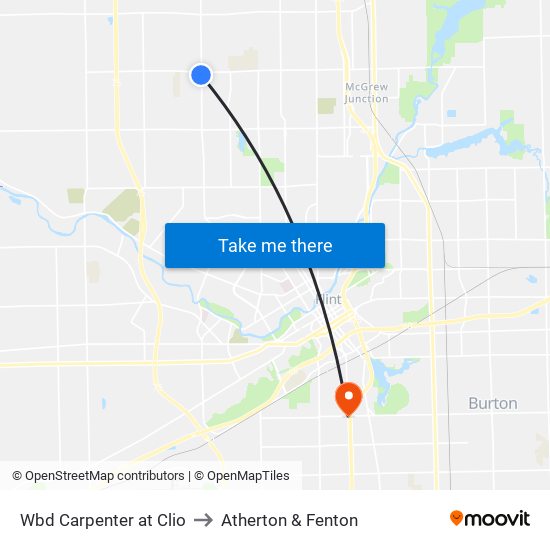 Wbd Carpenter at Clio to Atherton & Fenton map