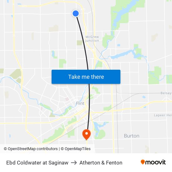 Ebd Coldwater at Saginaw to Atherton & Fenton map