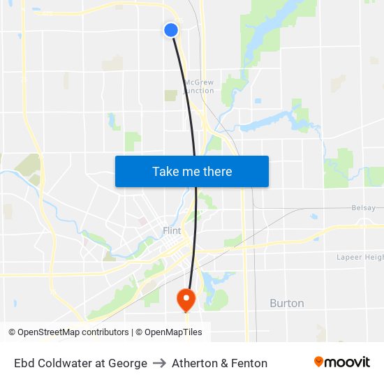Ebd Coldwater at George to Atherton & Fenton map