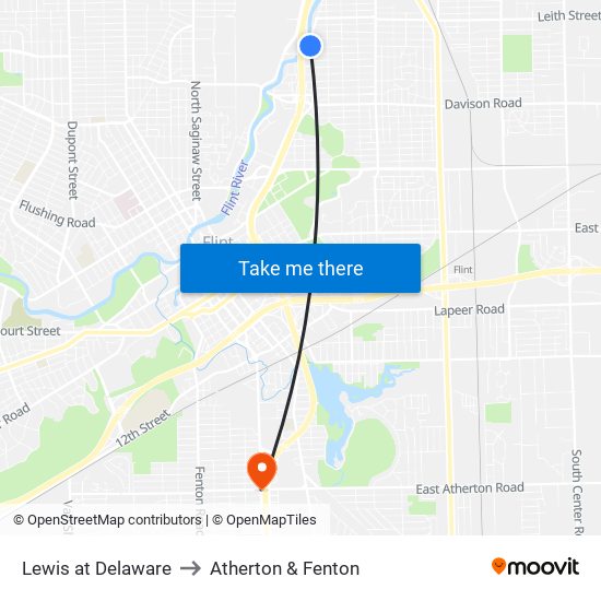 Lewis at Delaware to Atherton & Fenton map