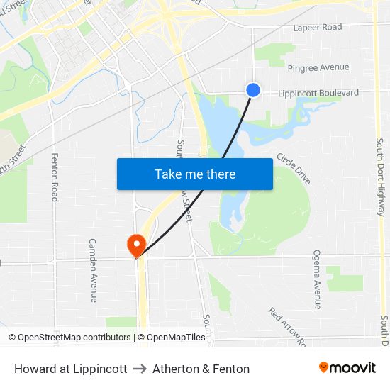 Howard at Lippincott to Atherton & Fenton map