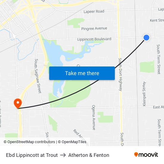 Ebd Lippincott at Trout to Atherton & Fenton map