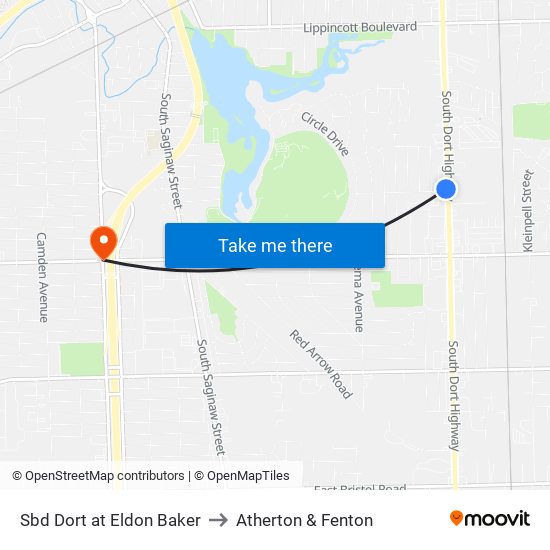 Sbd Dort at Eldon Baker to Atherton & Fenton map