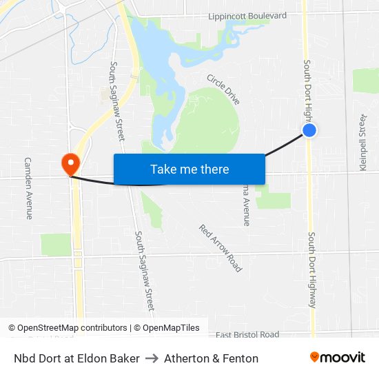 Nbd Dort at Eldon Baker to Atherton & Fenton map