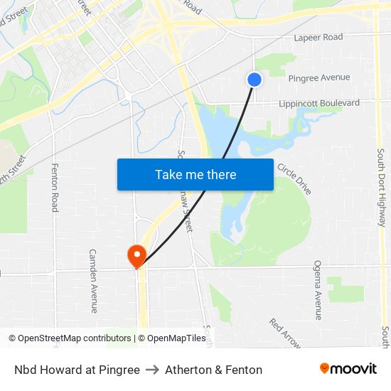 Nbd Howard at Pingree to Atherton & Fenton map