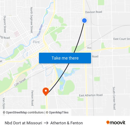 Nbd Dort at Missouri to Atherton & Fenton map