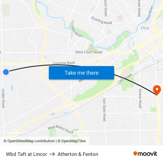 Wbd Taft at Lincor to Atherton & Fenton map