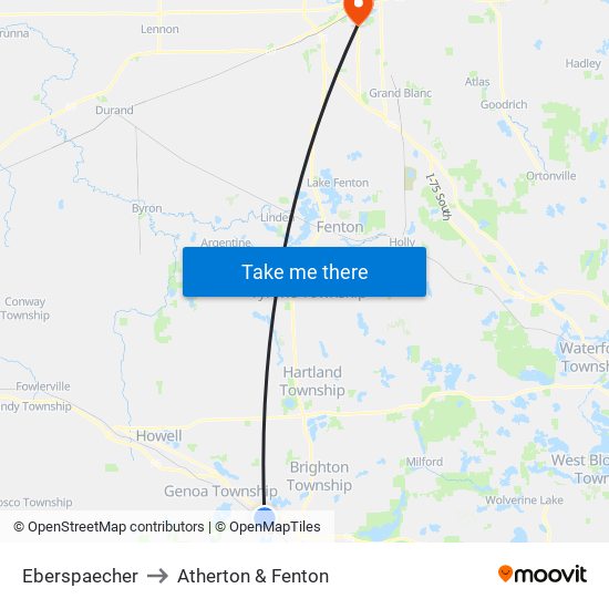 Eberspaecher to Atherton & Fenton map