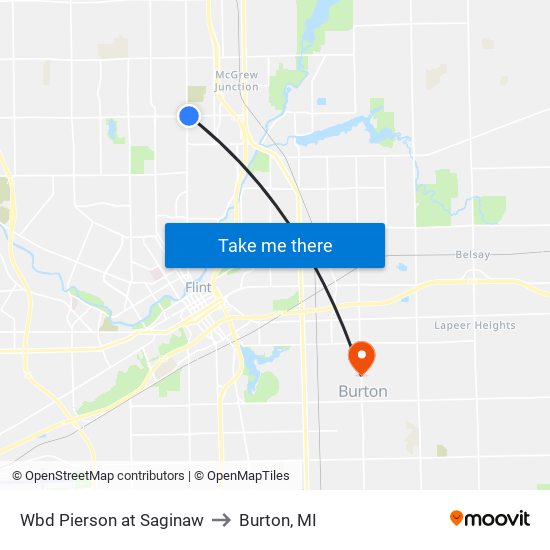 Wbd Pierson at Saginaw to Burton, MI map