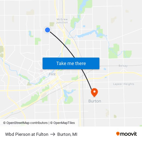 Wbd Pierson at Fulton to Burton, MI map