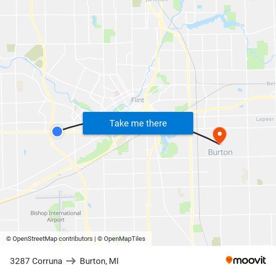 3287 Corruna to Burton, MI map