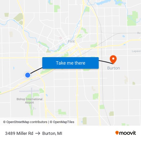 3489 Miller Rd to Burton, MI map