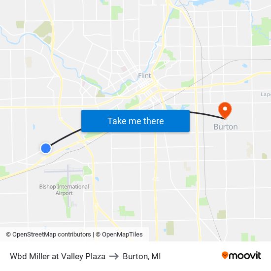 Wbd Miller at Valley Plaza to Burton, MI map