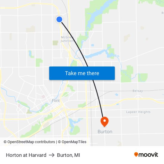 Horton at Harvard to Burton, MI map