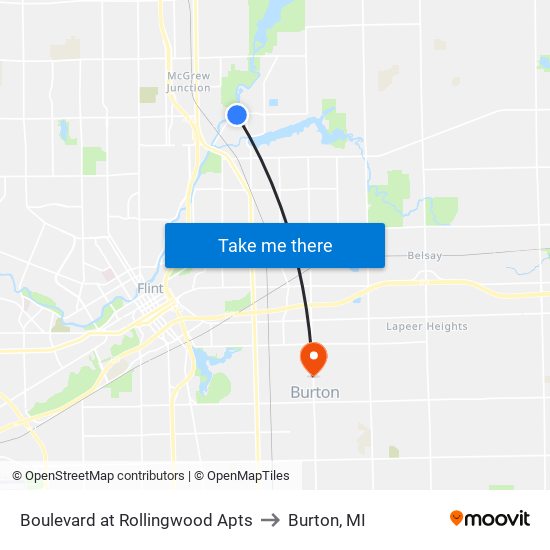 Boulevard at Rollingwood Apts to Burton, MI map