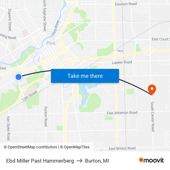 Ebd Miller Past Hammerberg to Burton, MI map