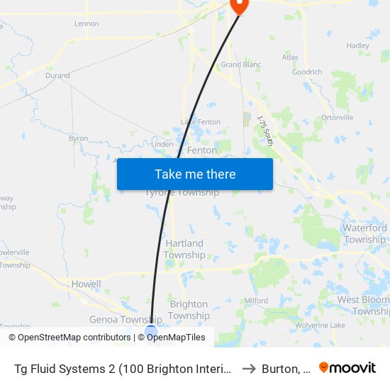 Tg Fluid Systems 2 (100 Brighton Interior Dr) to Burton, MI map