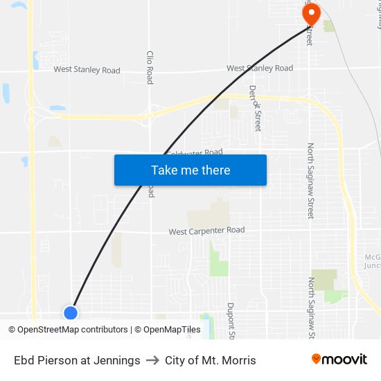 Ebd Pierson at Jennings to City of Mt. Morris map