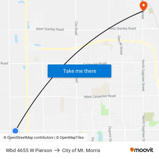 Wbd 4655 W Pierson to City of Mt. Morris map