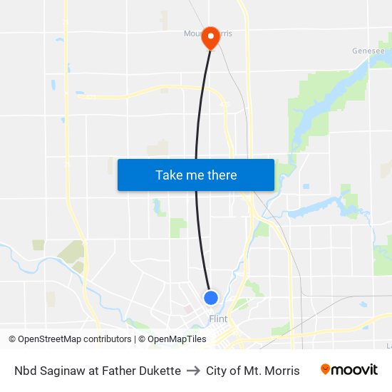 Nbd Saginaw at Father Dukette to City of Mt. Morris map