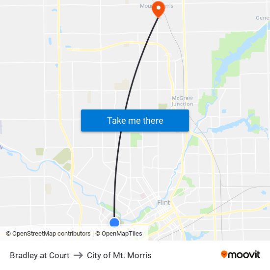 Bradley at Court to City of Mt. Morris map