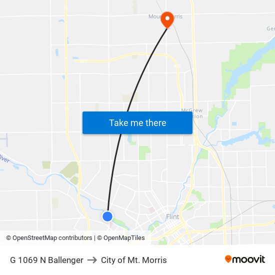 G 1069 N Ballenger to City of Mt. Morris map