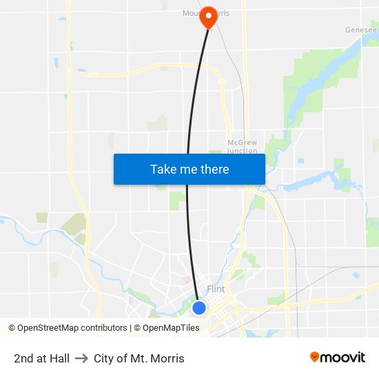 2nd at Hall to City of Mt. Morris map