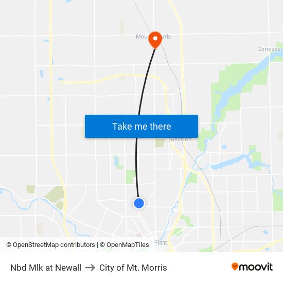 Nbd Mlk at Newall to City of Mt. Morris map