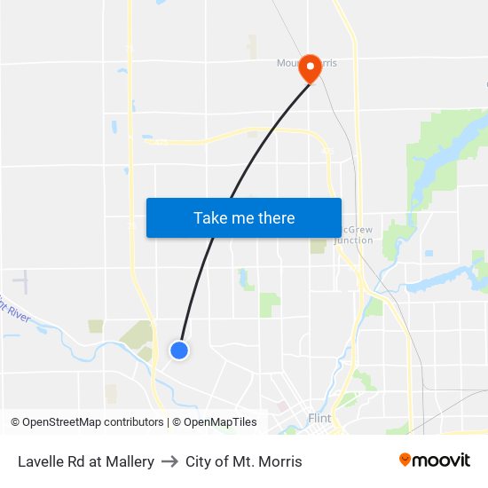 Lavelle Rd at Mallery to City of Mt. Morris map