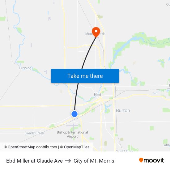 Ebd Miller at Claude Ave to City of Mt. Morris map
