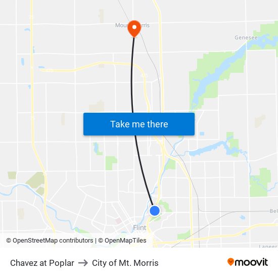 Chavez at Poplar to City of Mt. Morris map