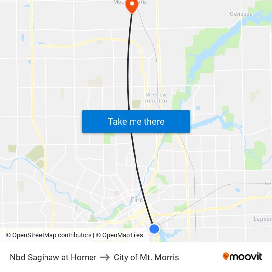 Nbd Saginaw at Horner to City of Mt. Morris map