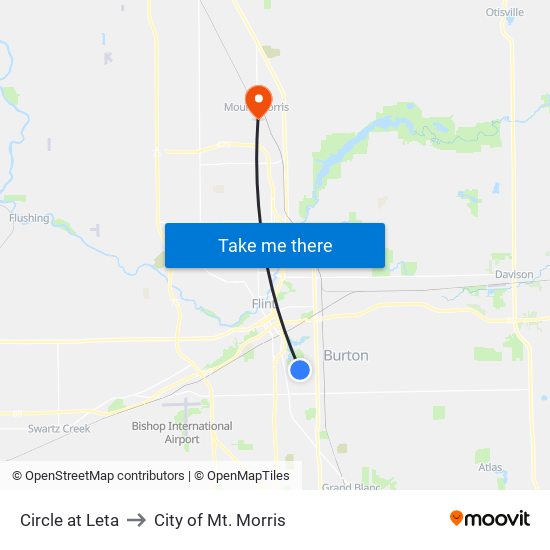 Circle at Leta to City of Mt. Morris map