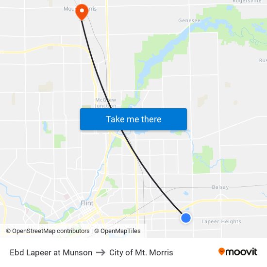 Ebd Lapeer at Munson to City of Mt. Morris map