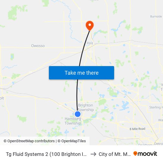 Tg Fluid Systems 2 (100 Brighton Interior Dr) to City of Mt. Morris map