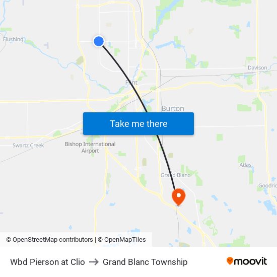 Wbd Pierson at Clio to Grand Blanc Township map