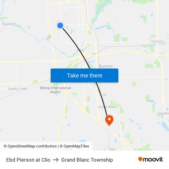 Ebd Pierson at Clio to Grand Blanc Township map