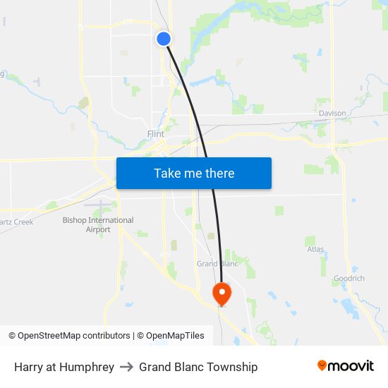 Harry at Humphrey to Grand Blanc Township map