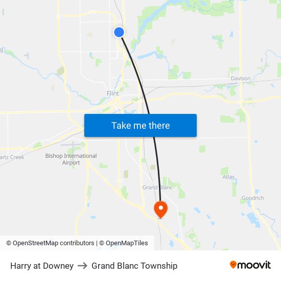 Harry at Downey to Grand Blanc Township map