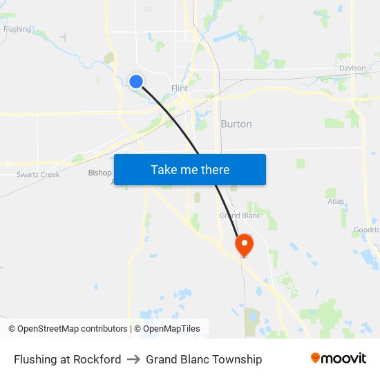 Flushing at Rockford to Grand Blanc Township map