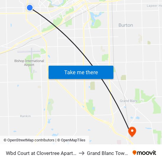 Wbd Court at Clovertree Apartments to Grand Blanc Township map