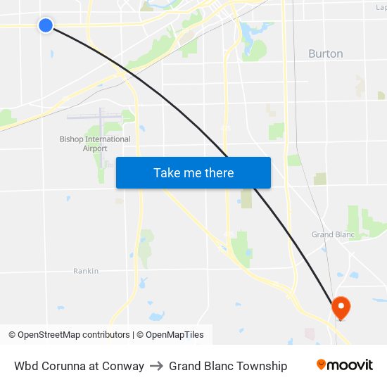 Wbd Corunna at Conway to Grand Blanc Township map